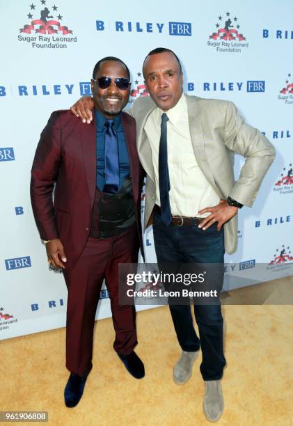 Johnny Gill and Sugar Ray Leonard attend the Sugar Ray Leonard Foundation 9th Annual "Big Fighters, Big Cause" Charity Boxing Night presented by B....