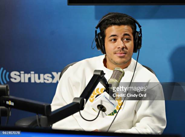 Christian Navarro of 13 Reasons Why visits the SiriusXM Studios on May 23, 2018 in New York City.
