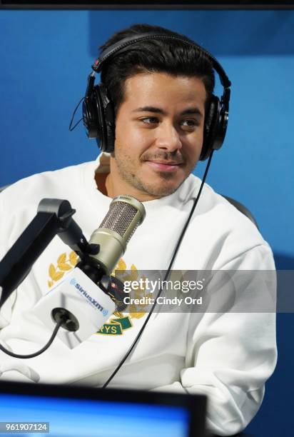 Christian Navarro of 13 Reasons Why visits the SiriusXM Studios on May 23, 2018 in New York City.