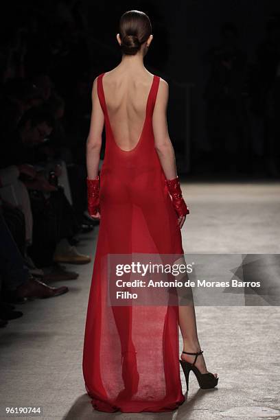 Models walk the runway at the Josephus Thimister Haute-Couture fashion show during Paris Fashion Week Spring/Summer 2010 at the Palais De Tokyo on...