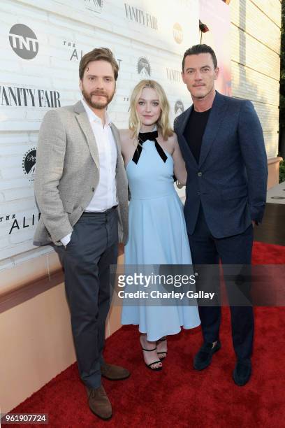 Actors Daniel Bruhl, Dakota Fanning, and Luke Evans attend The Alienist - Los Angeles For Your Consideration Event at Wallis Annenberg Center for the...