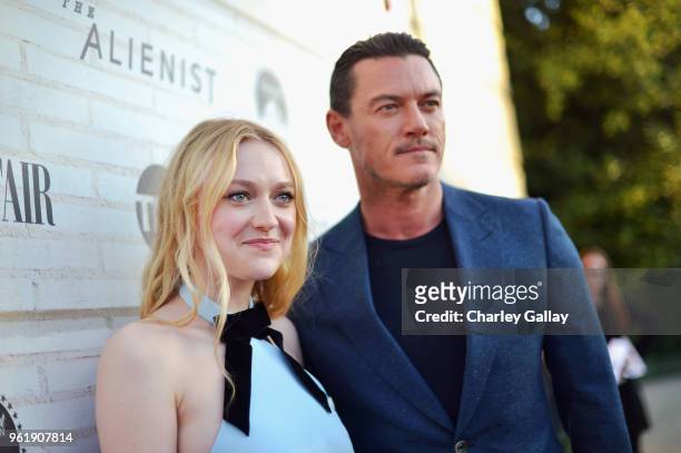 Actors Dakota Fanning and Luke Evans attend The Alienist - Los Angeles For Your Consideration Event at Wallis Annenberg Center for the Performing...