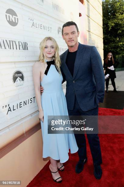Actors Dakota Fanning and Luke Evans attend The Alienist - Los Angeles For Your Consideration Event at Wallis Annenberg Center for the Performing...
