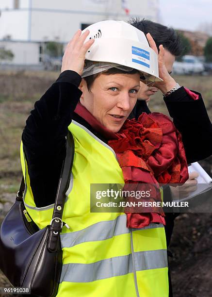 French Marie Bove, Europe Ecologie political movement number two on the list for the March 2010 French regional elections in Aquitaine, southwestern...