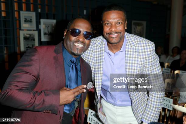 Johnny Gill and Chris Tucker attend the Sugar Ray Leonard Foundation 9th Annual "Big Fighters, Big Cause" Charity Boxing Night presented by B. Riley...