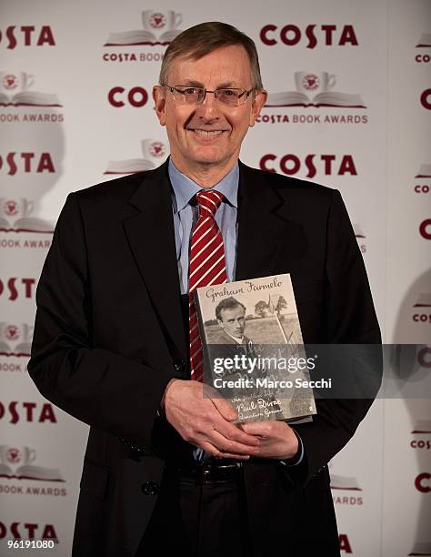 Graham Farmelo winner of the Costa Biography Award with the book The Strangest Man arrives for the Costa Book Awards 2010 on January 26, 2010 in...
