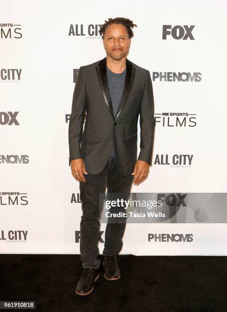 Cobi Jones attends the premiere of FOX Sports' "Phenoms" at Pacific Design Center on May 23, 2018 in West Hollywood, California.