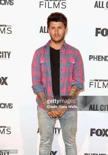 James "J" Goldcrown attends the premiere of FOX Sports' "Phenoms" at Pacific Design Center on May 23, 2018 in West Hollywood, California.