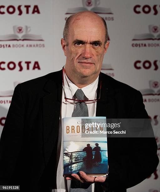 Colm Tobin winner of the Costa Novel Award with the book Brooklyn arrives for the Costa Book Awards 2010 on January 26, 2010 in London, England. The...
