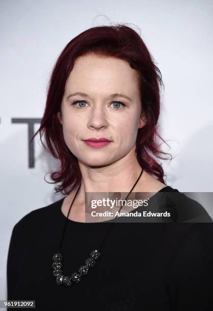 Actress Thora Birch arrives at the premiere of STX Films' "Adrift" at the Regal LA Live Stadium 14 on May 23, 2018 in Los Angeles, California.