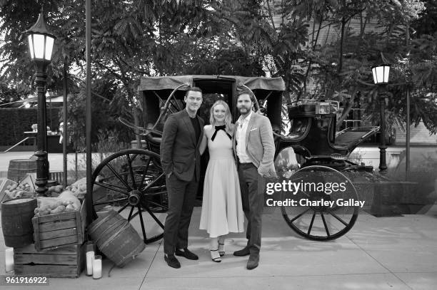 Actors Luke Evans, Dakota Fanning, and Daniel Bruhl attend The Alienist - Los Angeles For Your Consideration Event at Wallis Annenberg Center for the...