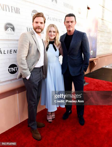 Daniel Bruehl, Dakota Fanning and Luke Evans attend Emmy For Your Consideration Red Carpet Event For TNT's "The Alienist" - Red Carpet at Wallis...