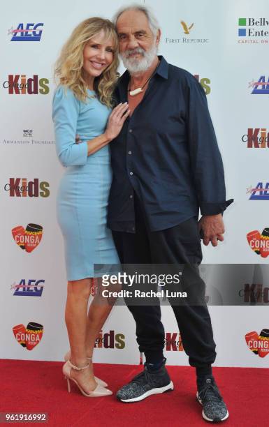 Tommy Chong and wife Shelby Chong attend the Conga Kids Spring Dance Championship held at Microsoft Square at LA Live on May 23, 2018 in Los Angeles,...