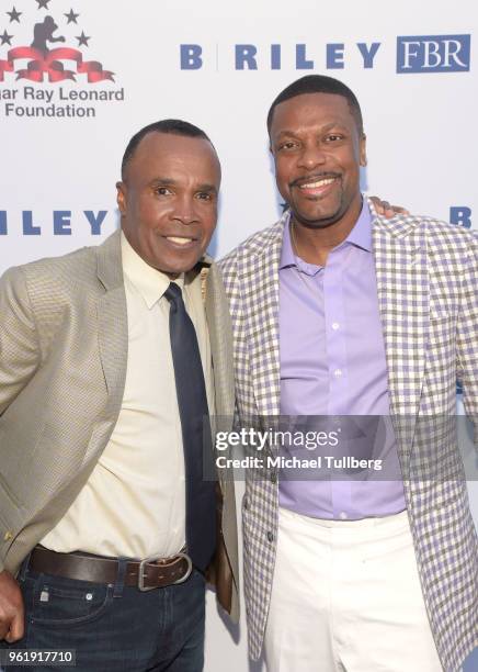 Sugar" Ray Leonard and Chris Tucker attend the 9th Annual "Big Fighters, Big Cause" Charity Boxing Night Benefiting The Sugar Ray Leonard Foundation...