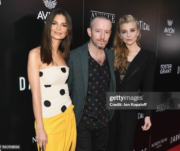 Emily Ratajkowski, Anthony Byrne and Natalie Dormer attend the premiere of Vertical Entertainment's "In Darkness" at ArcLight Hollywood on May 23,...