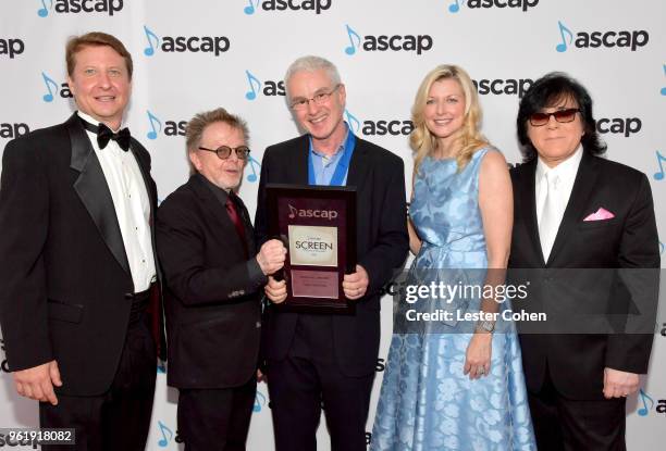 Of Membership, Film & TV Shawn Lemone, ASCAP President Paul Williams, Composer Michael Brook winner of the award for Top Cable Television Series -...