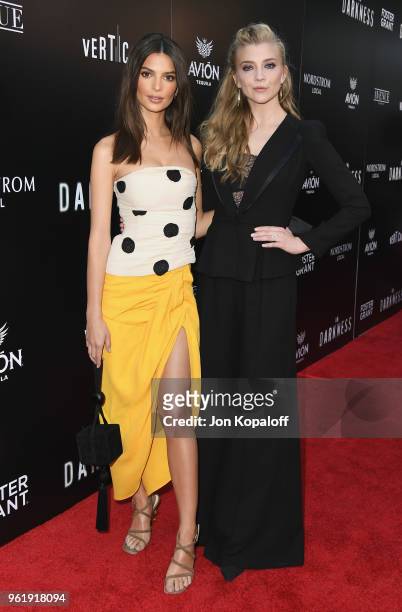Emily Ratajkowski and Natalie Dormer attend the premiere of Vertical Entertainment's "In Darkness" at ArcLight Hollywood on May 23, 2018 in...