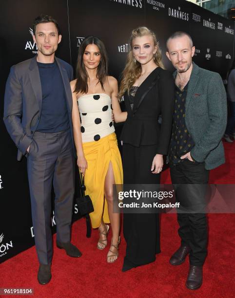 Ed Skrein, Emily Ratajkowski, Natalie Dormer and Anthony Byrne attend the premiere of Vertical Entertainment's "In Darkness" at ArcLight Hollywood on...