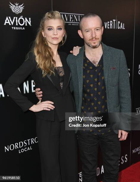 Natalie Dormer and Anthony Byrne attend the premiere of Vertical Entertainment's "In Darkness" at ArcLight Hollywood on May 23, 2018 in Hollywood,...