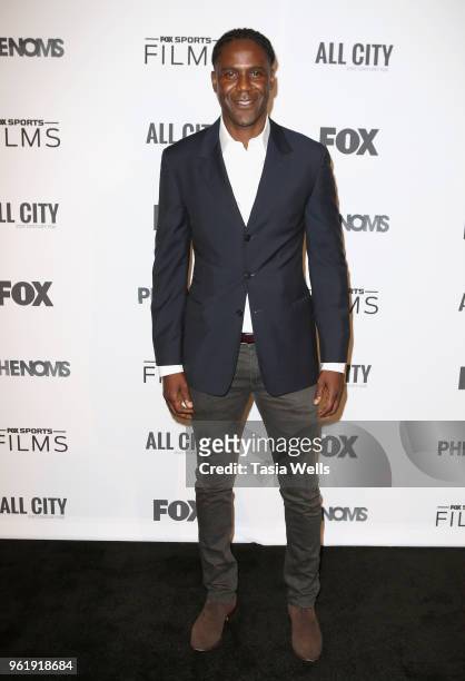 Mario Melchiot attends the premiere of FOX Sports' "Phenoms" at Pacific Design Center on May 23, 2018 in West Hollywood, California.