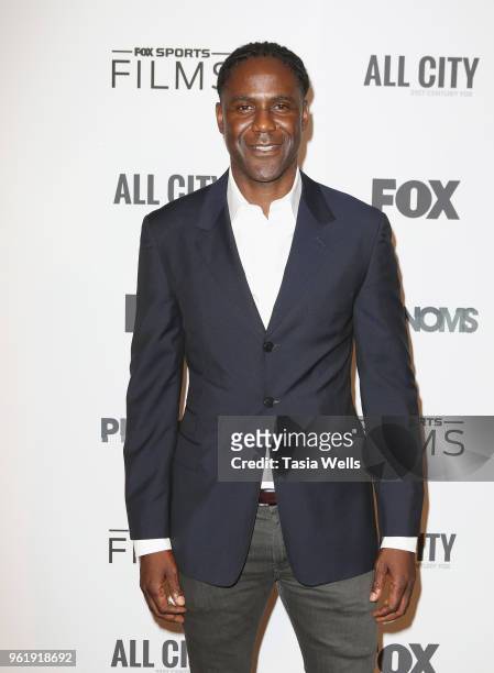 Mario Melchiot attends the premiere of FOX Sports' "Phenoms" at Pacific Design Center on May 23, 2018 in West Hollywood, California.