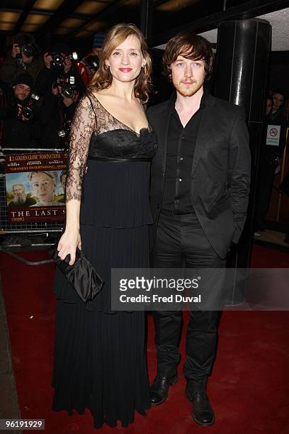 Anne-Marie Duff and James McAvoy attends the UK Prmeiere of 'The Last Station' at The Curzon Mayfair on January 26, 2010 in London, England.