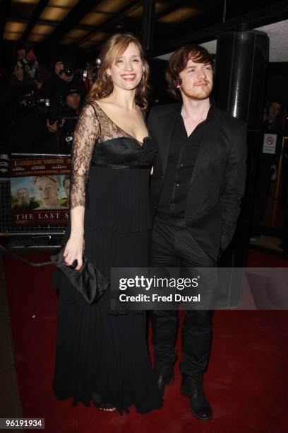 Anne-Marie Duff and James McAvoy attends the UK Prmeiere of 'The Last Station' at The Curzon Mayfair on January 26, 2010 in London, England.