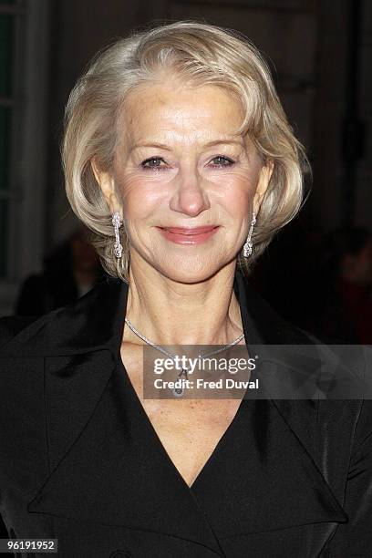 Dame Helen Mirren attends the UK Prmeiere of 'The Last Station' at The Curzon Mayfair on January 26, 2010 in London, England.