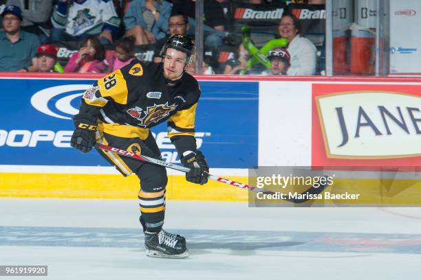 Marian Studenic of Hamilton Bulldogs skates against the Swift Current Broncos at Brandt Centre - Evraz Place on May 21, 2018 in Regina, Canada.