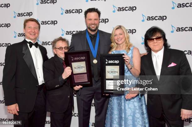 Of Membership, Film & TV Shawn Lemone, ASCAP President Paul Williams, Composer Matt Bowen winner of the award for Top Network Television Series -...