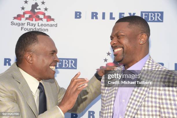 Sugar" Ray Leonard and Chris Tucker attend the 9th Annual "Big Fighters, Big Cause" Charity Boxing Night Benefiting The Sugar Ray Leonard Foundation...