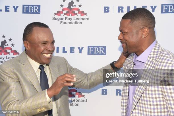 Sugar" Ray Leonard and Chris Tucker attend the 9th Annual "Big Fighters, Big Cause" Charity Boxing Night Benefiting The Sugar Ray Leonard Foundation...