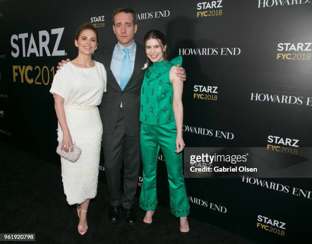 Philippa Coulthard, Matthew Macfadyen and Hayley Atwell arrive to the For Your Consideration Event for Starz's "Counterpart" and "Howards End" at...