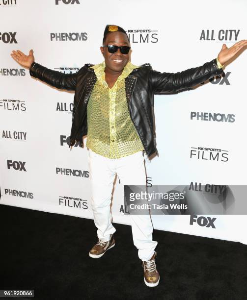 Flavor Valentine attends the premiere of FOX Sports' "Phenoms" at Pacific Design Center on May 23, 2018 in West Hollywood, California.