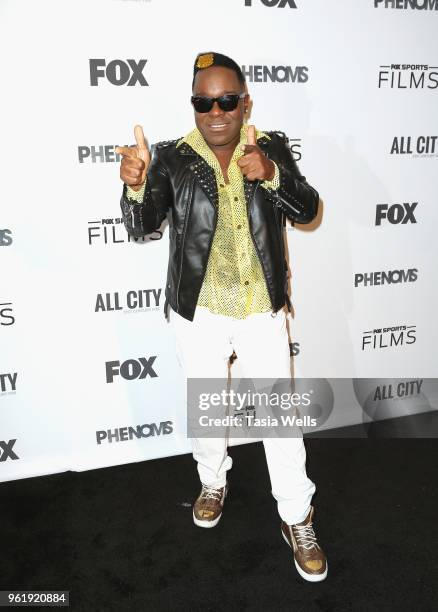 Flavor Valentine attends the premiere of FOX Sports' "Phenoms" at Pacific Design Center on May 23, 2018 in West Hollywood, California.