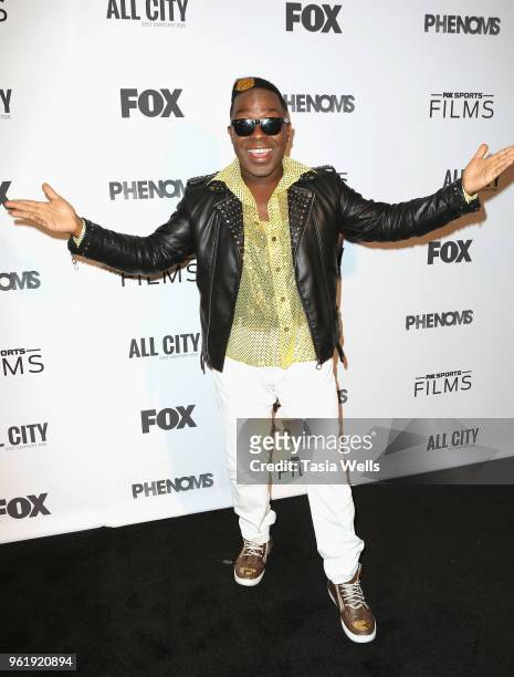 Flavor Valentine attends the premiere of FOX Sports' "Phenoms" at Pacific Design Center on May 23, 2018 in West Hollywood, California.