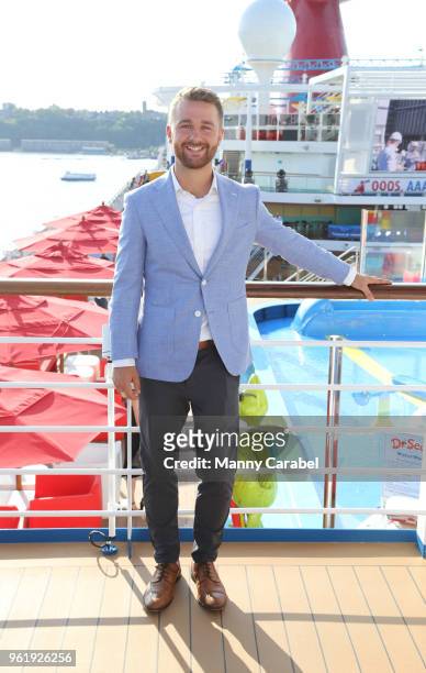 Philadelphia Eagles placekicker Jake Elliott attends Carnival Horizon naming ceremony event at Pier 88 on May 23, 2018 in New York City.