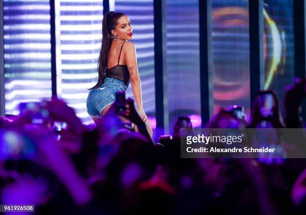 Anitta performs live on stage during the MTV MIAW 2018 at Citibank Hall on May 23, 2018 in Sao Paulo, Brazil.