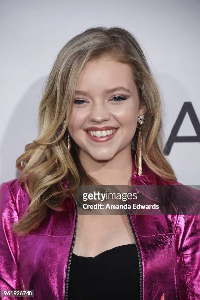 Actress Jade Pettyjohn arrives at the premiere of STX Films' "Adrift" at the Regal LA Live Stadium 14 on May 23, 2018 in Los Angeles, California.