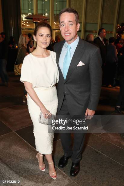 Actors Philippa Coulthard and Matthew Macfadyen attend the STARZ "Counterpart" & "Howards End" FYC Event at LACMA on May 23, 2018 in Los Angeles,...