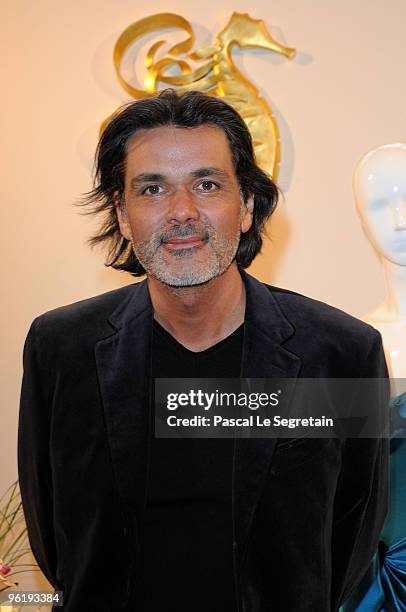 Director Christophe Barratier poses as he attends the Retrospective of Saint Hill & Von Basedow Haute Couture during Paris Fashion Week Haute Couture...