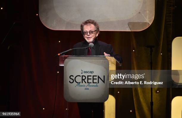 President Paul Williams speaks onstage at the 33rd Annual ASCAP Screen Music Awards at The Beverly Hilton Hotel on May 23, 2018 in Beverly Hills,...