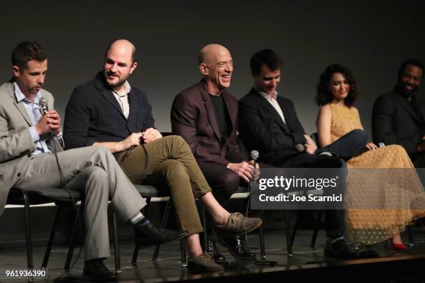 Creator/writer/executive producer Justin Marks, Executive producer Jordan Horowitz, actors J. K. Simmons, Harry Lloyd, Nazanin Boniadi and Nicholas...