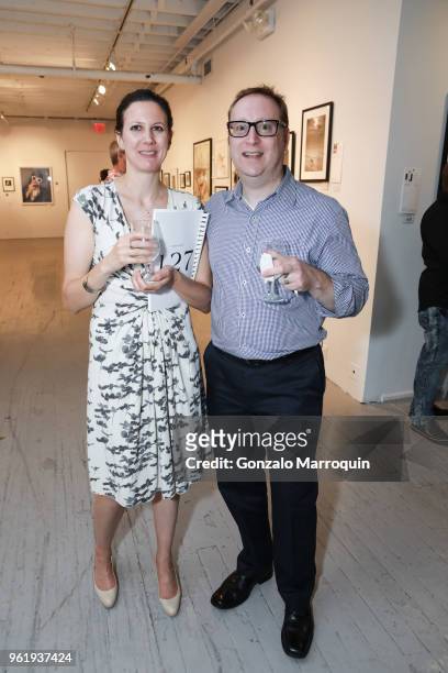 Elizabeth Scherer and Matt Adler during the Humane Society Of New York In Partnership With Aperture Foundation Fine Art Photography Benefit Auction...