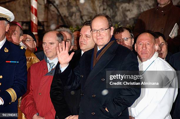 Prince Albert II of Monaco attends the ceremony of the Sainte Devote on January 26, 2010 in Monaco, Monaco.