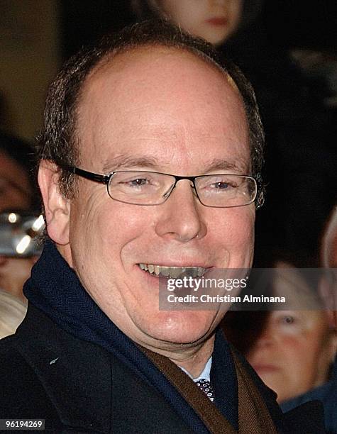 Prince Albert II of Monaco attends the ceremony of the Sainte Devote on January 26, 2010 in Monaco, Monaco.