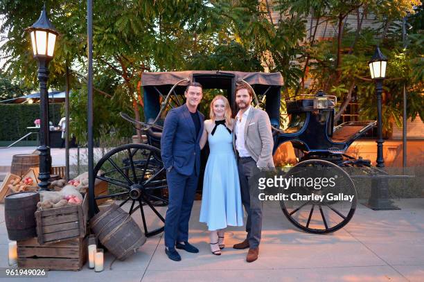 Actors Luke Evans, Dakota Fanning, and Daniel Bruhl attend The Alienist - Los Angeles For Your Consideration Event at Wallis Annenberg Center for the...