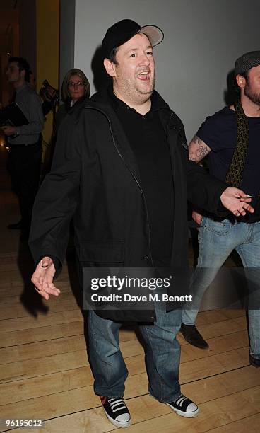 Johnny Vegas attends the afterparty following the press night of 'Enron', at Asia de Cuba in St. Martins Lane Hotel on January 26, 2010 in London,...