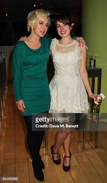 Amanda Drew and Lucy Prebble attend the afterparty following the press night of 'Enron', at Asia de Cuba in St. Martins Lane Hotel on January 26,...