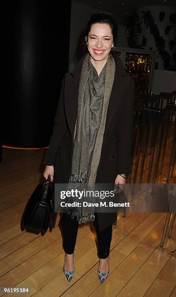 Rebecca Hall attends the afterparty following the press night of 'Enron', at Asia de Cuba in St. Martins Lane Hotel on January 26, 2010 in London,...